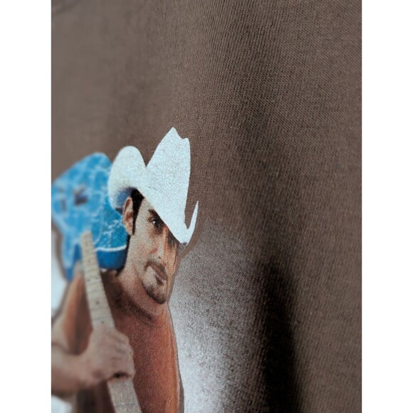 Brad Paisley 2007 Bonfires & Amplifiers Tour Concert T-Shirt 2XL Brown Country - Picture 3 of 5